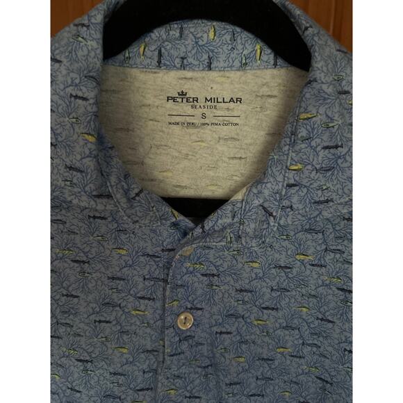 Peter Millar Blue Polo Sporty Design - Picture 3 of 4